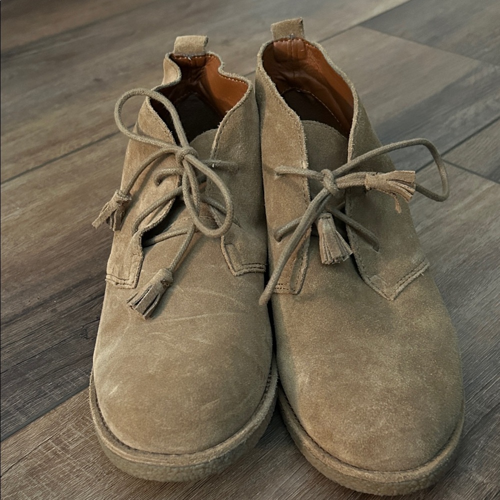 Lucky Brand Tan Suede Ankle Booties